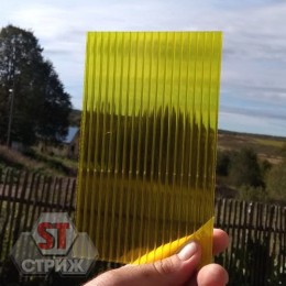 Сотовый поликарбонат 10 мм желтый