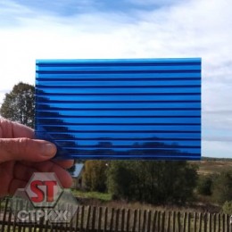 Сотовый поликарбонат 10 мм синий
